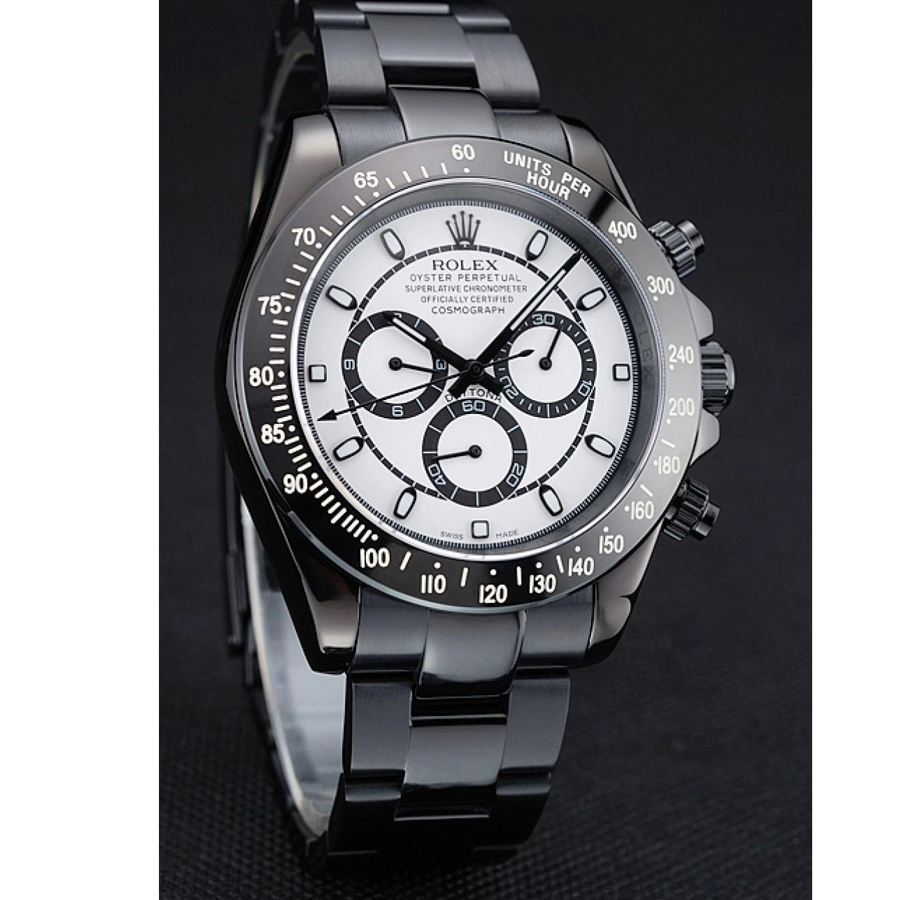 AAA replica watch Cosmograph And Black Case Black Dial White Bracelet And 1454249 Stainless Daytona Rolex Steel 0515